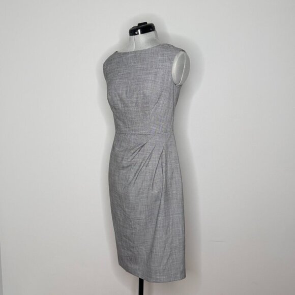 Ann Taylor NWT Gray Boatneck Draped Sheath Dress - Picture 2 of 7